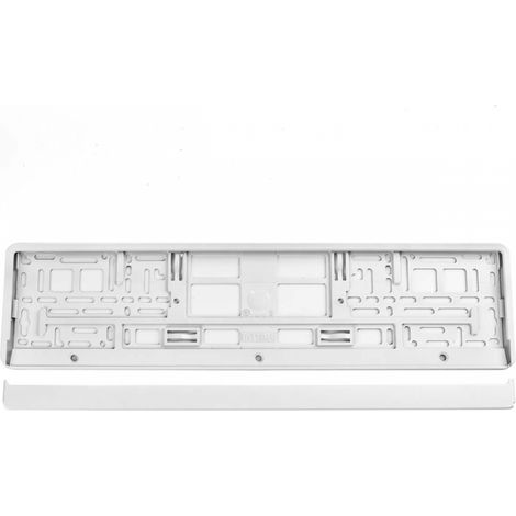 Marco para matrícula, blanco metalizado amio-71780BI (1/4)