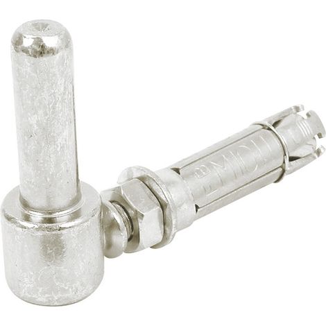 Afbat – Gond de fixation à visser avec cheville métal M10 – Finition zingué blanc – Diamètre 14mm – Longueur 94mm