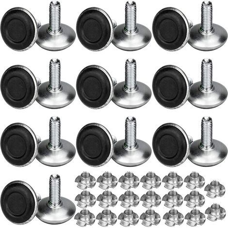 Set di 20 piedini regolabili per mobili, M8x20x30mm - Supporti di livellamento per sedie e tavoli (1/5)