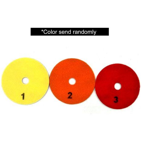 Lot de 3 Disques Polissage 100mm Marbre Granit Béton Résine Nylon Usage Sec Humide Étape 1-2-3 Finition Brillante Pro (1/5)