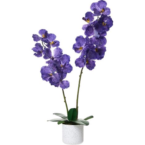 Künstliche Orchidee & Magnolienbaum, lebensechte Blumen, elegante Dekoration, Lila 80cm (1/2)
