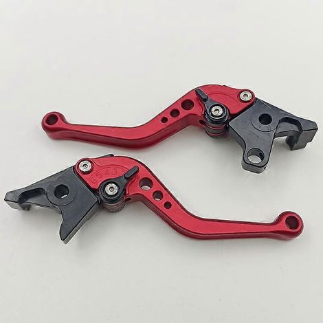 Levier de commande d'embrayage et de klaxon de frein modifié pour locomotive Mean Streak/VN1500 2002-2003 (tige courte rouge) (1/4)