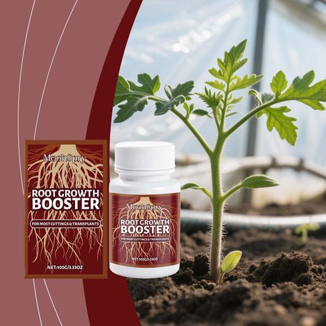 Wurzelpulver für die Wurzelpflege von Pflanzen und Blumen, verbessert die Bodennährstoffe für Garten und Grünanlagen. Wurzelpulver – 100 g -- DE (1/5)