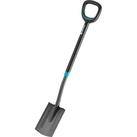Petite bêche ErgoLine, Noir, Anthracite, Bleu Turquoise, Petite bêche Bord Droit (1/5)