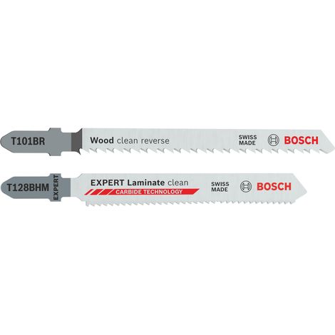 Bosch Jigsaw/reciprocating saw blades, sets T101BR and EXPERT Laminate clean T128BHM Jigsaw Blades, 26 pcs 2608665463 (1/5)