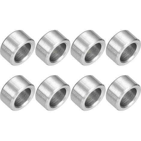 8Pcs 304 Acier Inoxydable Entretoise 1/2" OD x 5/16" ID x 1/4" Longueur (12x8x7mm) Support Vis Douille Finition Lisse Entretoise M3 Vis Boulons et Tiges, Argent (1/5)
