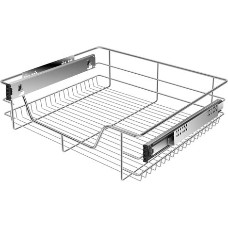 KESSER® Teleskopschublade  Küchenschublade  Küchenschrank  Korbauszug  Schrankauszug  Vollauszug  Schublade   1x 60cm - Silber