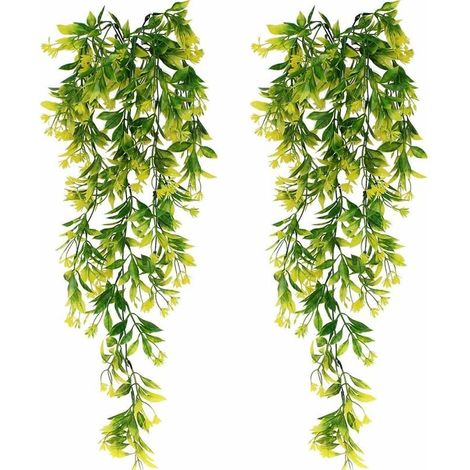 Plante Artificielle - Suspension Extérieure Intérieure - Feuillage Réaliste Sans Entretien - Lot de 1