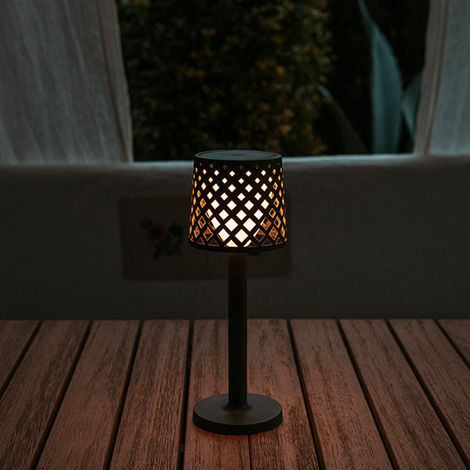 GRETITA Tischleuchte mit wiederaufladbarem Akku. Warmes LED-Licht. Hergestellt in Spanien.