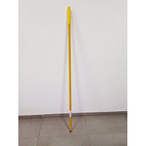 Brosse à Balai, balais ou vadrouilles haute résistance, 140 cm, adaptable sur n'importe quelle brosse, jaune (1/5)