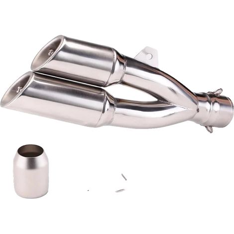 Silenciador de escape para motocicleta, acero inoxidable, ajuste universal, tipo 1 (1/2)