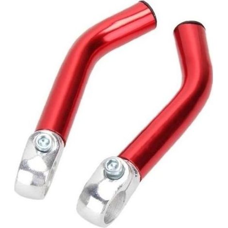 pair Design ergonomique Alliage d\\\\'aluminium MTB Mountain VTT Guidon poignée avec des cornes de bar à barres adaptées à 22,2 mm de guidon (1/4)