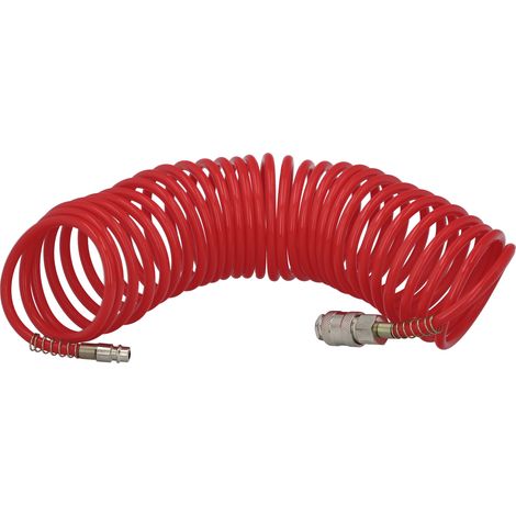 manguera espiral aire comprimido  15 metros adaptador rápido. (1/5)