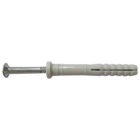 Tap-Vis Dübel Flachkopf - Schlagdübel mit flachem Flansch - Kanister mit 2500Stück - ING FIXATION - A270285