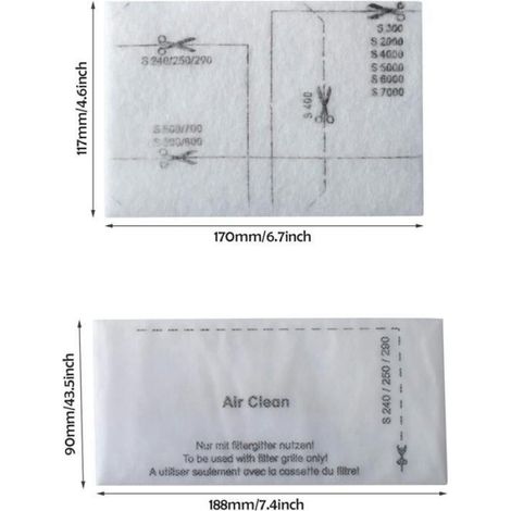 Filtre À Air - Compatible Avec Aspirateurs C1 C2 C3 S240 À S8000 - Filtre Échappement Pour Bidon Et Montant - 32 Pièces (1/5)