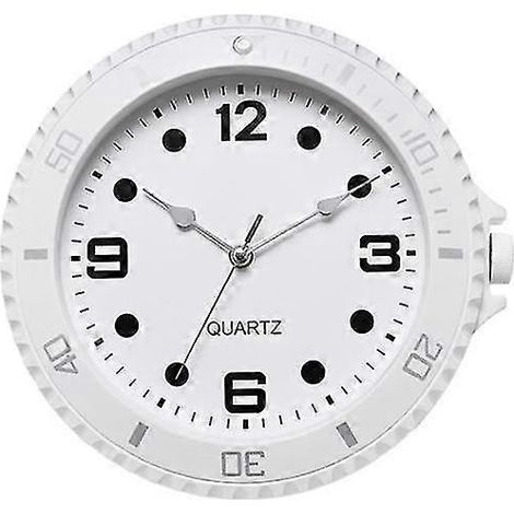 Geräuschlose Wanduhr (kein Ticken), optimale Präzision, batteriebetrieben, ideal für die Dekoration von Wohn- oder Büroräumen (weiß).