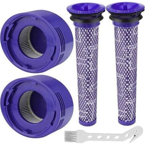 Filtre pour Dyson V8/V7, Filtres de Rechange Lavable pour Aspirateur Dyson et Animal, Avec 2 Post-Filtres HEPA, 2 Pré-Filtres, 1 Outil de Nett (1/5)