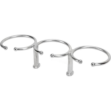 Porte-gobelet à triple anneau pour bateau, finition polie en acier inoxydable 316, conception ouverte, boisson marine à haute stabilité pour yacht, camion, voiture, appartement, camping-car (1/5)
