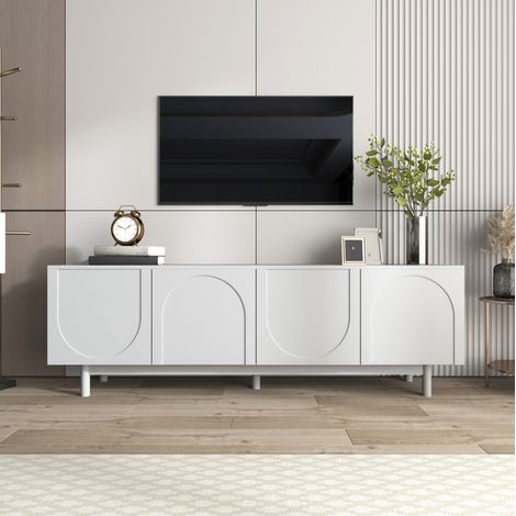 credenza mobile tv 175 cm bianco salvaspazio moderno HAVRYA (1/5)