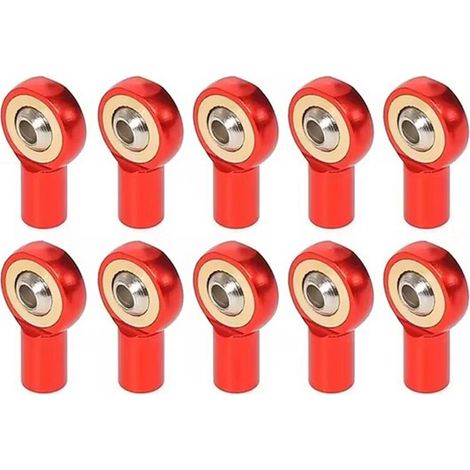 10 pezzi di giunti sferici M2.5 per supporto terminale di collegamento per modellini di auto, barche, aerei e camion RC, colore rosso