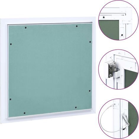 Trappe de Révision Visite, Panneau d'accès, Panneau d'inspection durableCadre en aluminium plaque de plâtre 200x200 mm MAE4891 (1/5)