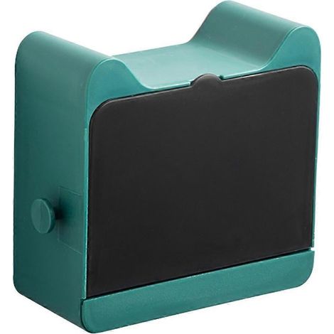 Boîte à savon murale avec couvercle, porte-savon sans perforation pour salle de bain, étagère de rangement auto-adhésive orange (1/5)