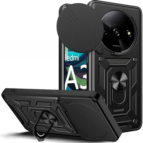 Funda protectora para Xiaomi Redmi A3, CamShield Slide, negra. (1/5)