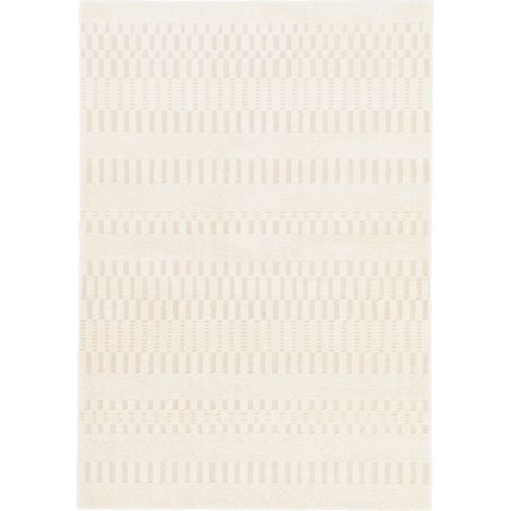 BOBOCHIC - Tapis poils ras JOEL motif abstrait 160x230 Beige (1/5)