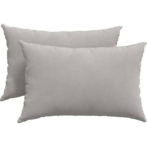 Maison Exclusive - Cuscini da Divano 2 pcs Grigio chiaro 60 x 40 cm Tessuto