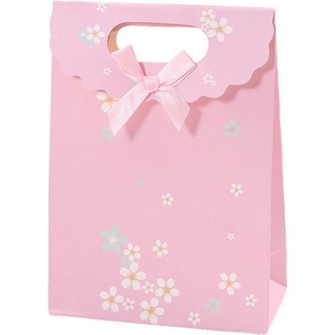 Sacchetti regalo, confezioni regalo per borse, sacchetti regalo, sacchetti regalo di carta, piccolo sacchetto regalo con manico e finestra trasparente per Natale. (1/5)