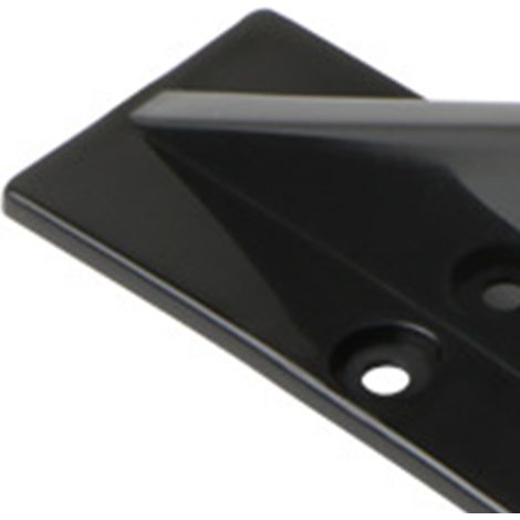 Lot de 4 spoilers diffuseurs de bouclier arrière noirs, aileron requin incurvé mini pour modification auto (1/5)