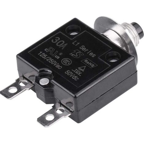 Disjoncteur, Interrupteur de disjoncteur disjoncteur de commutateur thermique de remise manuelle sur le protecteur actuel de surcharge 5A/8A/10A/15A/18A/20A/30A (30A)
