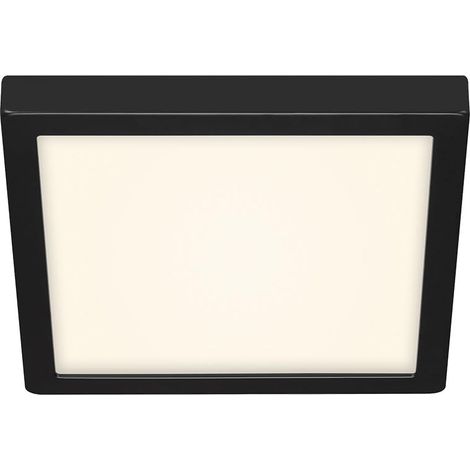 Plafonnier LED, lampe de plafond, 21 Watt, 2 000 Lumen, 4 000 Kelvin, noir et blanc, 300x300x32 mm (LxWxH) (1/5)