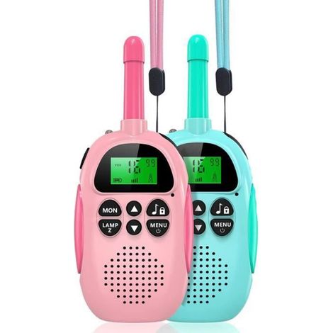 Talkie-Walkie Enfant - 3 Km Portée - 16 Canaux - Fonction VOX CTCSS DCS - Écran LCD Rétroéclairé - Verrouillage Clavier - Lampe Torche - 2 Pièces (1/4)