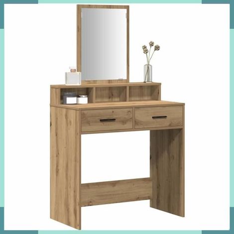 865144 Table de Toilette avec tiroir Chêne artisanal 79 x 41 x 140 cm (1/5)