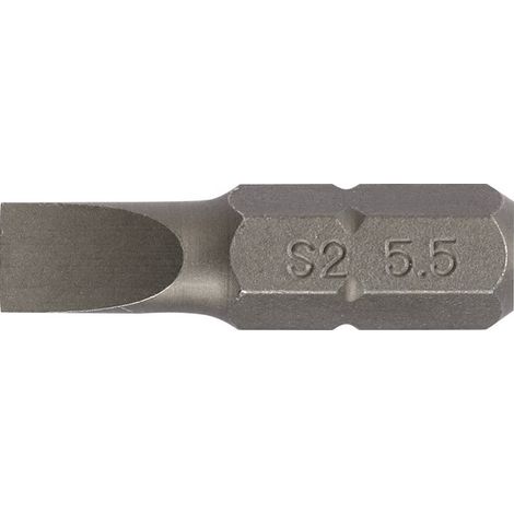Punta per viti ad intaglio 4.5mm L.25mm 1/4 di pollice C6.3 spessore tagliente 0.6mm PROMAT (Per 10)