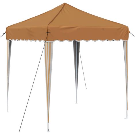 Pop-up Partyzelt 195 x 195 x 245 cm Beige Oxford-Stoff vidaXL