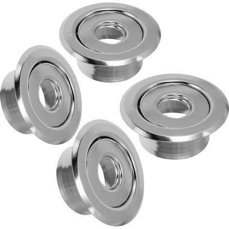 4 Stück Verchromte Sprinklerabdeckungen 24mm Eingelassene