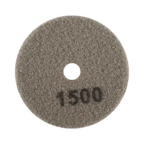 Disque de polissage diamanté humide 100 mm (4") pour pierre granitique (granularité 1500) (1/4)