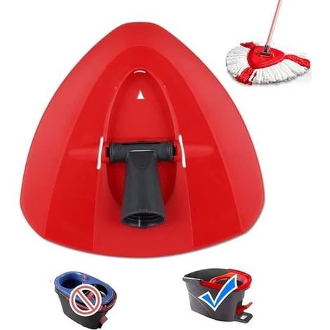 SABIR-Embout de rechange rouge compatible avec les accessoires de balai Vileda, rotatif (1/4)