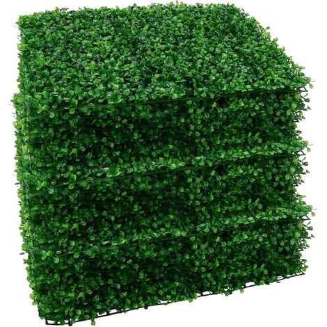 Trintion 18er Set Künstliche Heckenmatten 60x40cm  Grün Boxwood Pflanzenpaneele, Realistische Künstliche Gartenhecke für Wand, Terrasse & DIY Dekoration, Pflegeleichte Outdoor Pflanzen