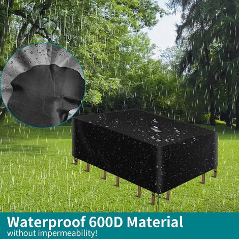 Housse salon de jardin Housse Salon de Jardin Bâche Meuble, Robuste Tissu Oxford 210D Housse de Protection pour Meubles De Jardin Imperméable Anti-UV Extérieur (160 x 160 x 80 cm)-RAPANDA (1/3)