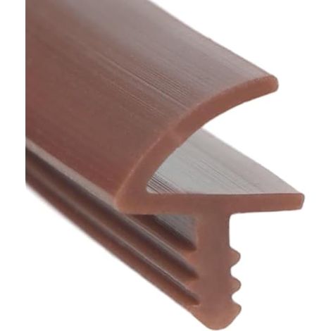 Joint de porte d'intérieur - 10 m/25 m - En caoutchouc - Pour cadre de porte et fenêtre - Largeur de rainure 3 mm - Pliage 12 mm - Marron - 10 m (1/5)