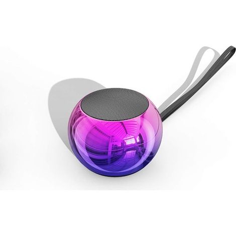 Mini enceinte Bluetooth portable - Son stéréo - 10 heures d'autonomie - Boîtier métallique résistant à la poussière - 70 g - 3,5 x 4,8 cm - Avec câble (1/5)