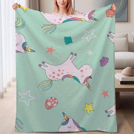 Couverture polaire confortable pour famille 60x80 pouces, polyvalente pour lit, canapé, voyage, camping (1/4)