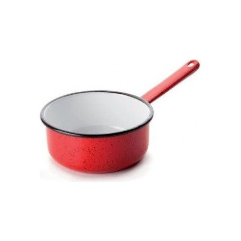 Cazo de acero esmaltado rojo Ibili 16 cm