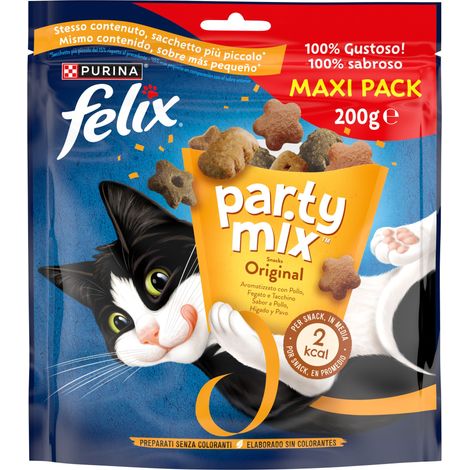 Purina Felix Party Mix Original - Snacks para Gatos - 5x200 g