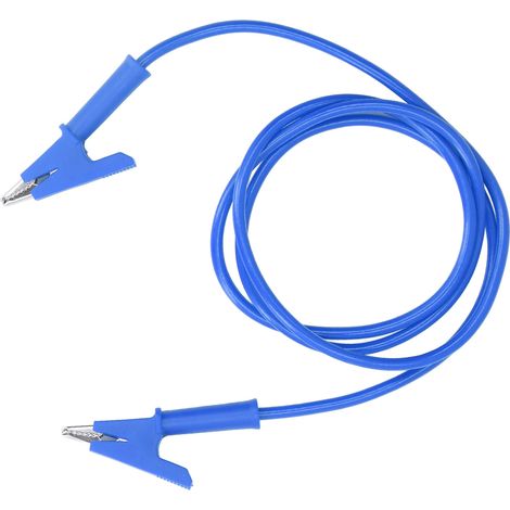 10 mm doppelseitige Krokodilklemme, Kfz-Batterieprüfleitung, blaues Kabel (1/5)