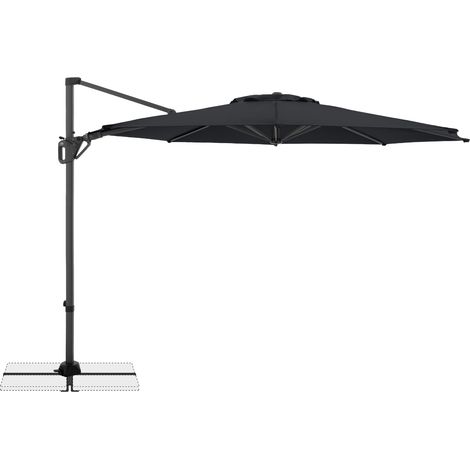 Doppler Ampelschirm "LIFE Side" Ø310 cm, anthrazit, Bezug aus 100% Polyester, Gestell aus Stahl und Aluminium, Gewicht 17,3 kg (1/5)