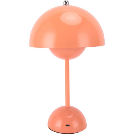 Vintage LED-Tischlampe, kabellos, wiederaufladbar, Nachttischlampe, Schlafzimmerlampe, rosa (1/5)